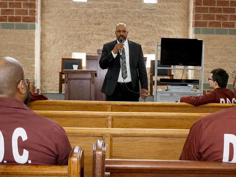 SCI-Coal Township Prison, Charles speaking to graduates of the Reality Check Project Program.